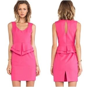 Black Halo Valentina Peplum Sheath Dress Pink